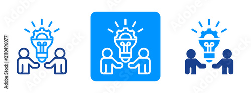 Bild auf Leinwand Solution Partner Icon In Dual Tone Style