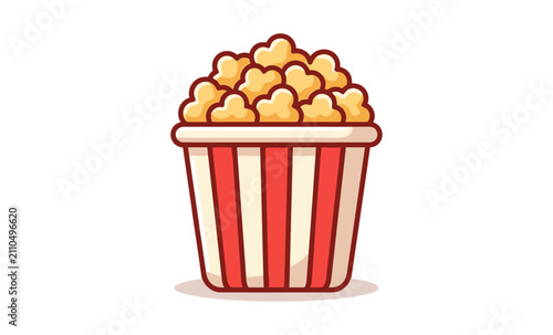 Popcorn Bucket Vector Illustration