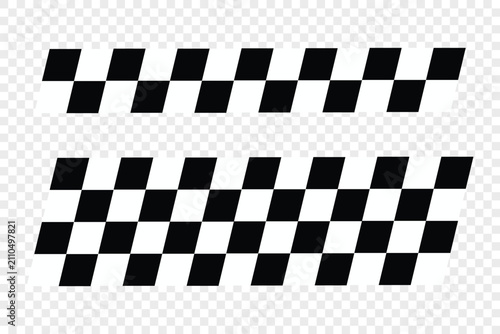 Black and white checkered racing flag pattern stripes for sports design Vector