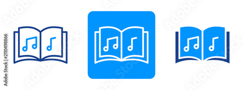 Fotografie Songwriter Icon In Dual Tone Style