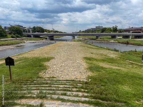 Obraz na płótnie 鴨川デルタから南を見る風景