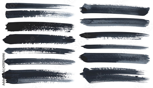 Abstract Black Brush Strokes for Creative Design Projects