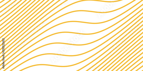 simple golden color thin to thick line wave pattern vector for banner poster background.