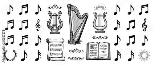 Vintage Musical Elements Collection