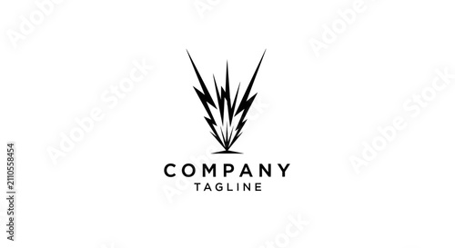 Minimalist vector logo with clean geometric lines on white; suitable for modern corporate branding, startup identities, and professional business symbols.