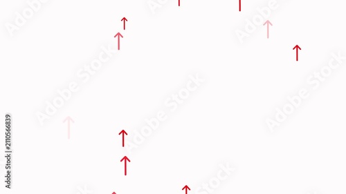 Upward arrows going up growth on white background. Representing growth and success in business. Arrows graphic increasing digital movement footage. Directional arrow point to something moving up.
