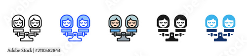 Konstfotografi Face Balance Icon Collection With Multiple Styles
