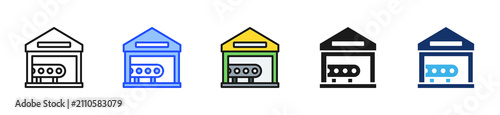 Konstfotografi Machine Bed Icon Collection With Multiple Styles