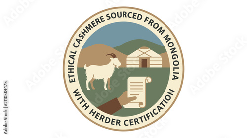 Obraz na płótnie Ethical Cashmere Sourced from Mongolia with Herder Certification