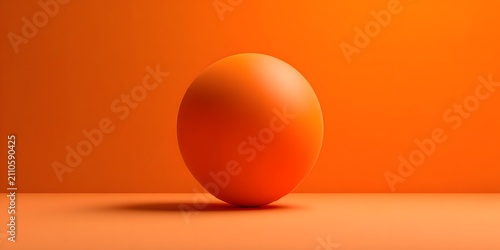 Orange Egg on Orange Background.