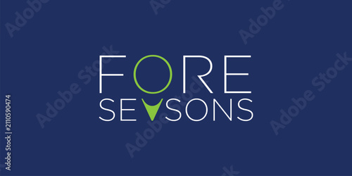 Bild auf Leinwand Unique and modern Fore seasons Golf logo design
