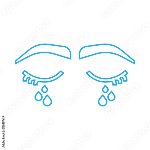 Schilderij op canvas Crying Eyes Sadness Icon