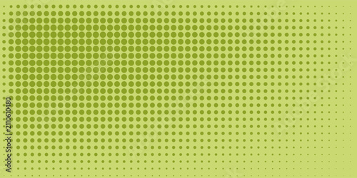 Pola retro geometris abstrak . polkadot mulus pada latar belakang hijau . Pola vektor