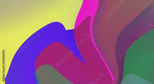 Canvastavla Abstract gradient background with indigo and magenta curved shapes over yellow g