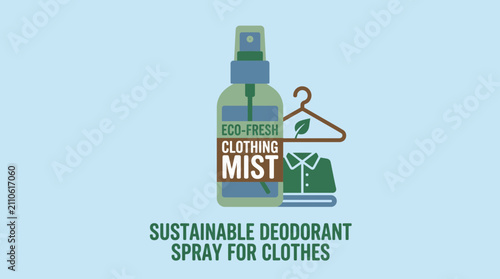 Obraz na plátně Sustainable Deodorant Spray for Freshening Clothes Between Washes