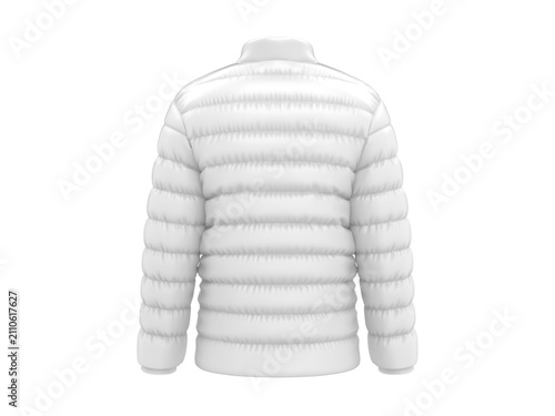 Full sleeve puffer jacket mockup template for design presentation.