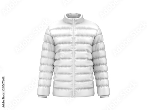 Full sleeve puffer jacket mockup template for design presentation.