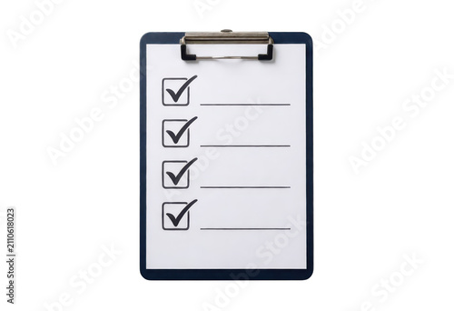 Clipboard with Checked Tasks Transparent Background