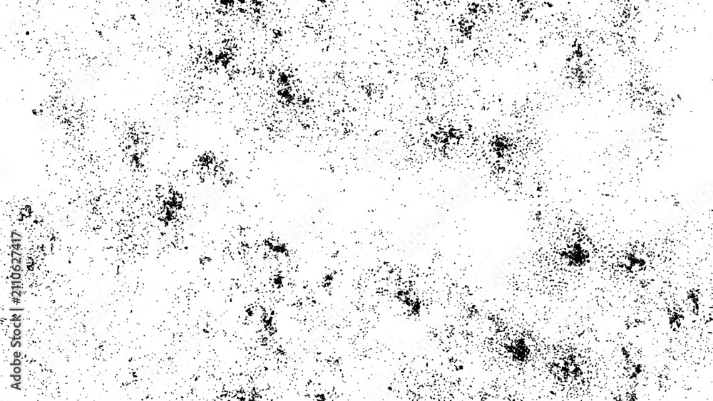 Obraz premium Grunge texture background with scattered black scratches and dots on white. Abstract vector illustration of a rough vintage distressed surface overlay.
