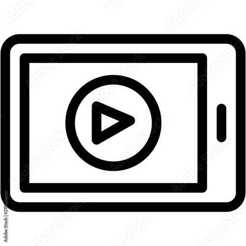 Vector Icon Tablet, Touch Screen, Video, Smartphone, Phone