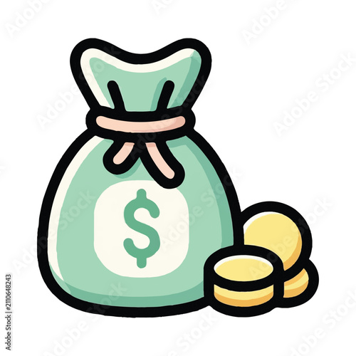 illustration design of money bag