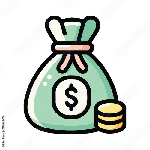 illustration design of money bag