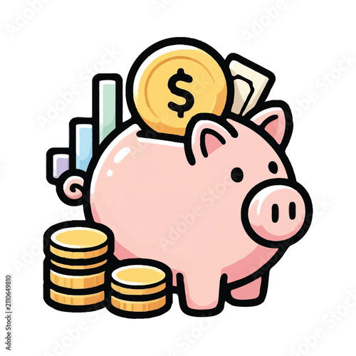 illustration design of piggy bank