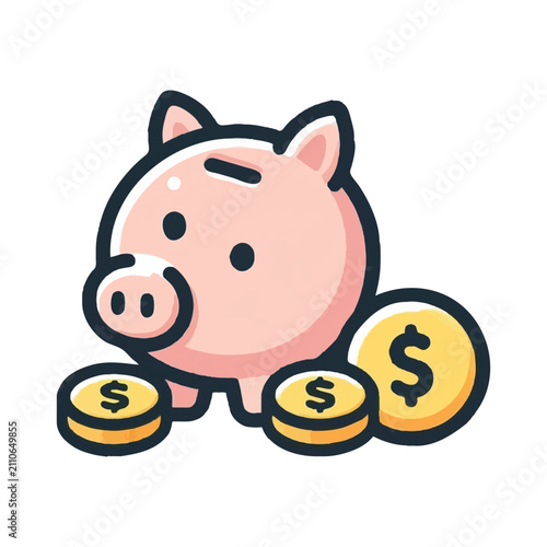 illustration design of piggy bank