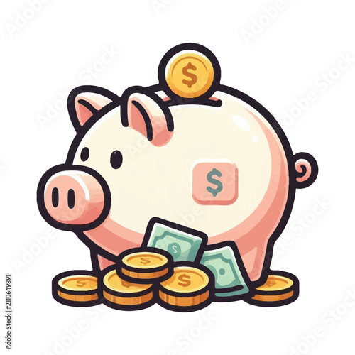 illustration design of piggy bank