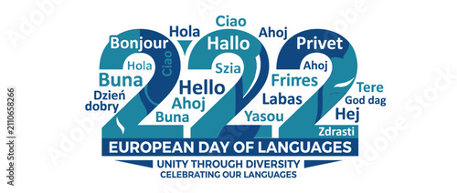 Canvastavla European Day of Languages celebration with multilingual greetings