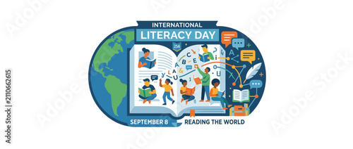 Children Reading Books Around the World for Literacy Day