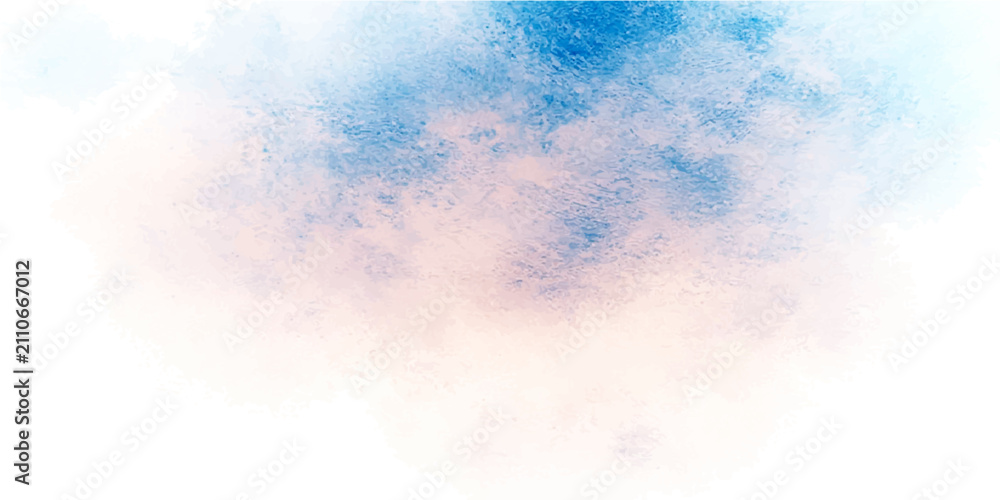 Obraz premium Abstract soft cloud-like watercolor texture, soft gradient blue pink hues, delicate airy pastel background, representing dreamlike atmosphere gentle transition.