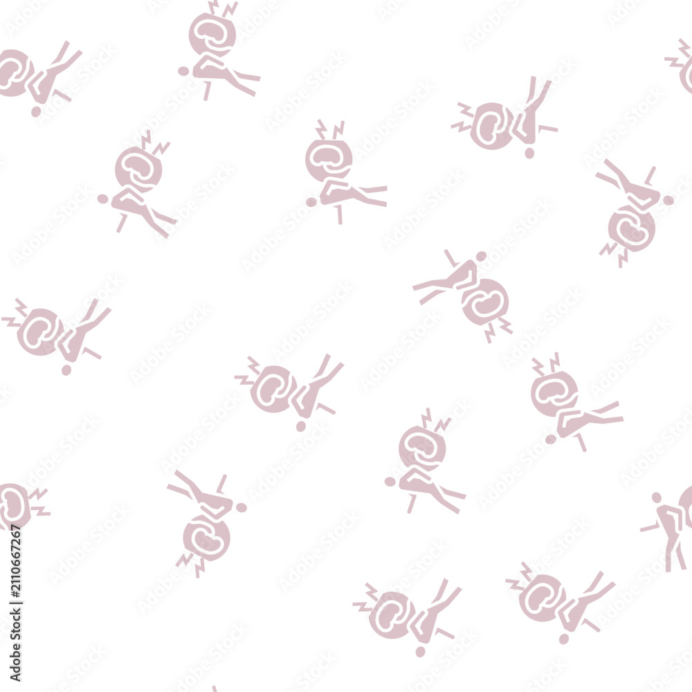 Fototapeta premium pain kidneys vector glyph seamless pattern pain kidneys sign illustration
