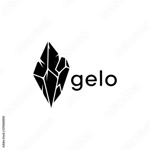 Modern Geometric Ice Crystal Logo Design