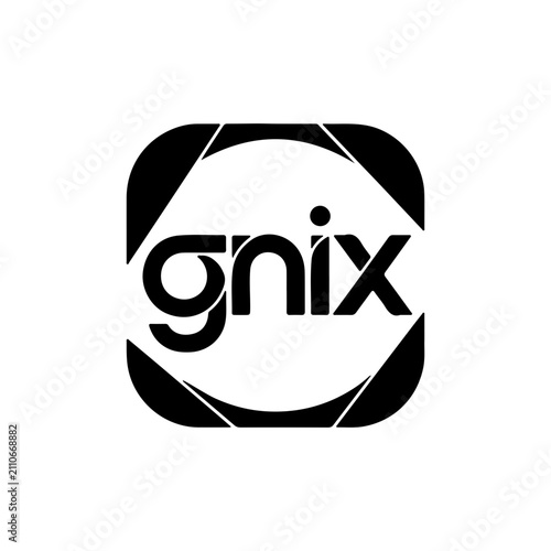 Modern Geometric Letter Logo with Spiral Frame