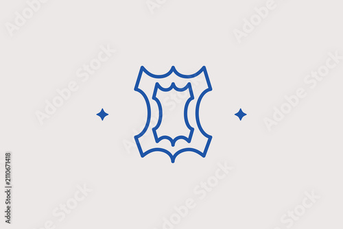фотографія Leather pelt line icon for tannery workshop