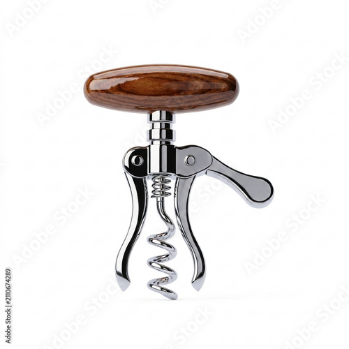 Professional Lever-Style Corkscrew with Wood Accent