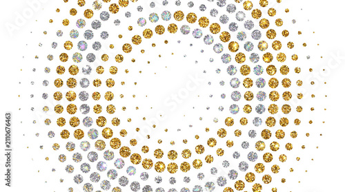 Halftone on white background. Glitter or halftone glitter pattern texture Pop Art Style Background.