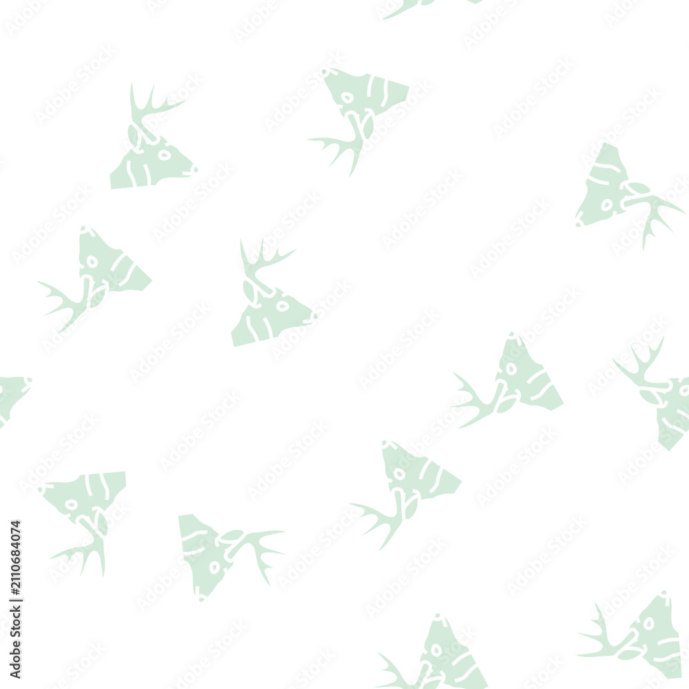 Obraz premium deep animal zoo vector glyph seamless pattern deep animal zoo sign illustration