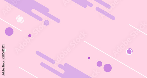 Negative Space Abstract Purple background with Confetti and Geometric Shapes for Flat design