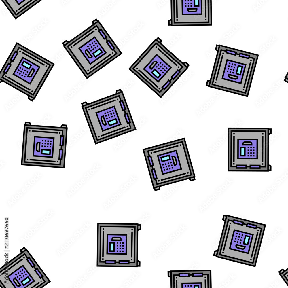 Fototapeta premium safe protect equipment vector seamless pattern safe protect equipment sign illustration