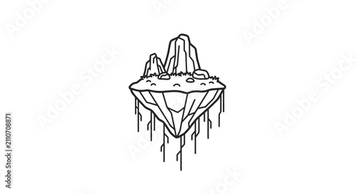 Fotografie A large diamond with icicles hanging.