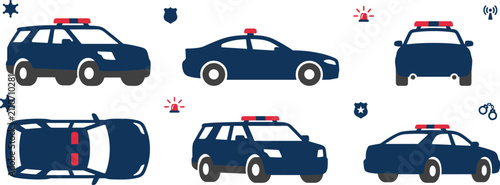 Foto Police patrol vehicle collection featuring law enforcement SUVs, police cars, em