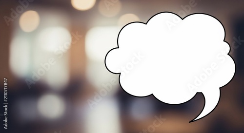 Thought Bubble Moment: Softly Blurred Background of Connection and Reflection