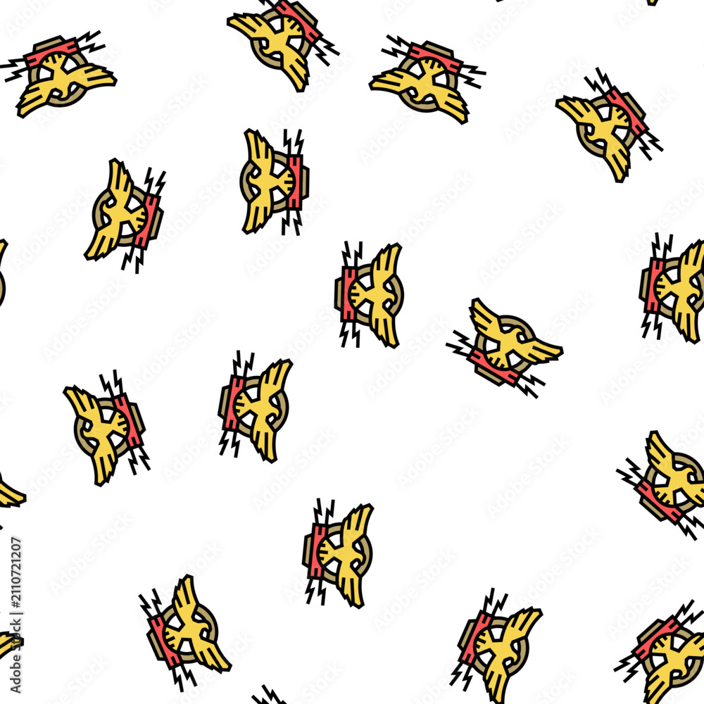 Obraz premium coat of arms with eagle vector seamless pattern coat of arms with eagle sign illustration