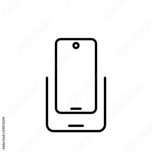 mobile phone isolated on white background