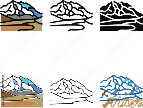 mckinley multistyle mount color icon vector. mckinley mount sign. isolated symbol