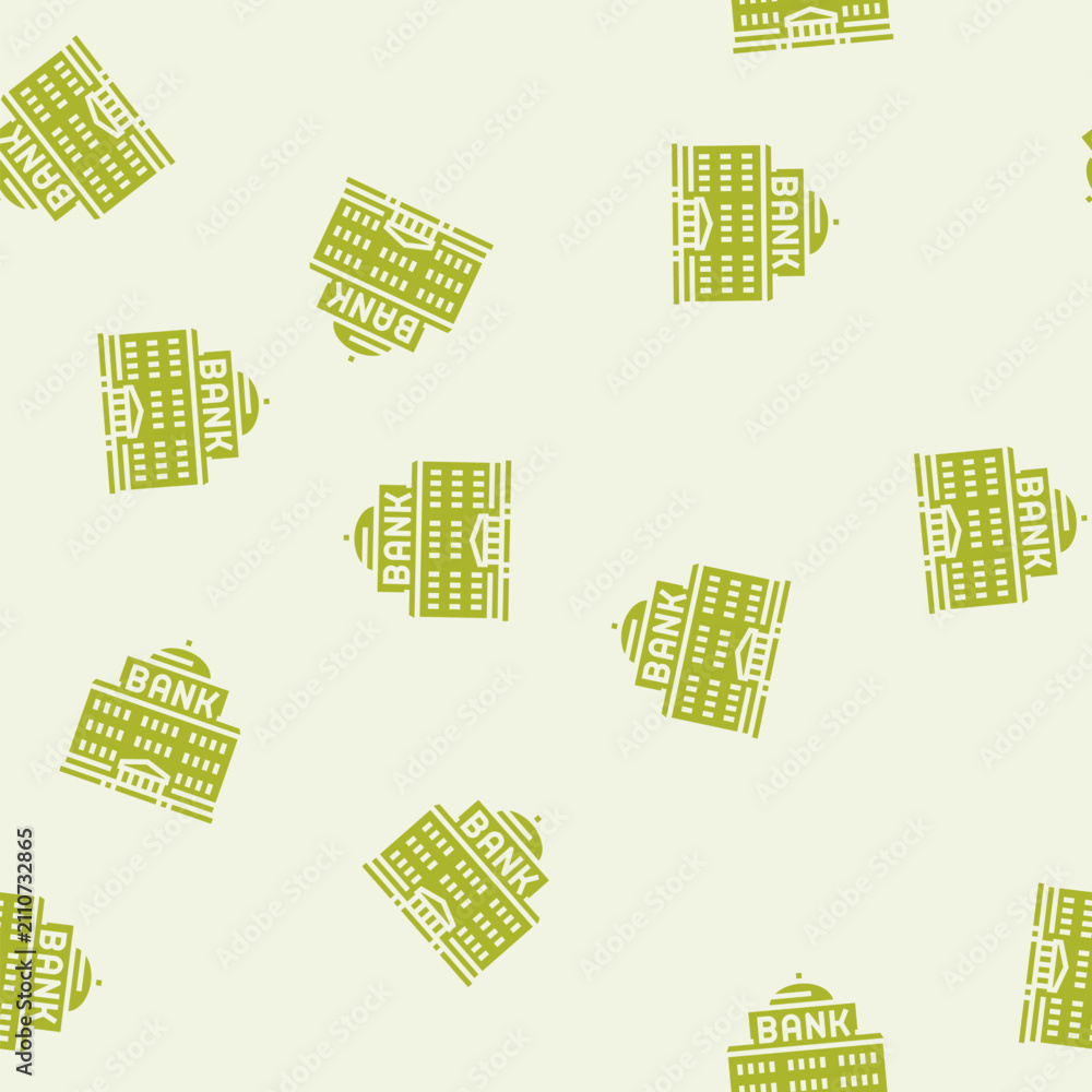 Obraz premium government bank building vector glyph seamless pattern government bank building sign illustration