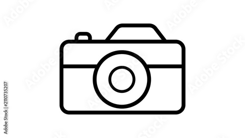 Camera Capture Animation Icon Video – Photo Snapshot Shutter Button Motion Loop on Transparent Background