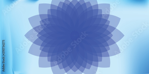 Abstract Blue Flower Background
